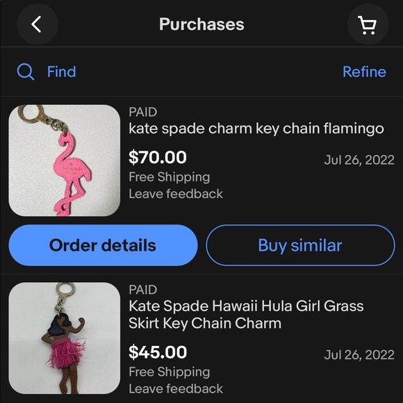 Kate Spade Keychain Collection. - Picture 9 of 9